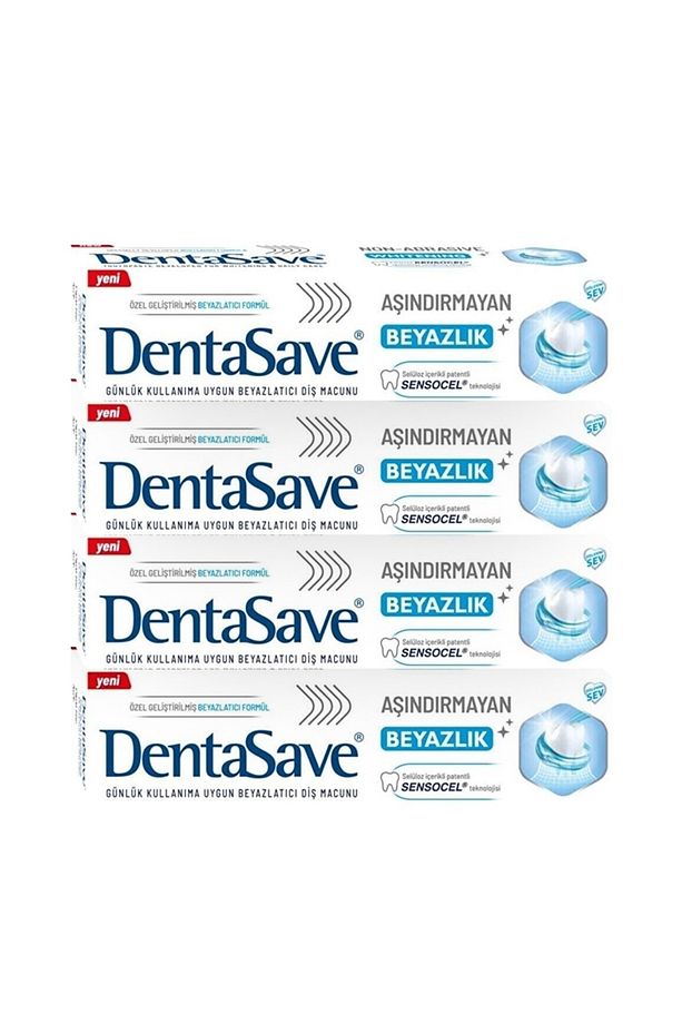Aşındırmayan Beyazlık Diş Macunu 75 ml X 4 Adet - 1