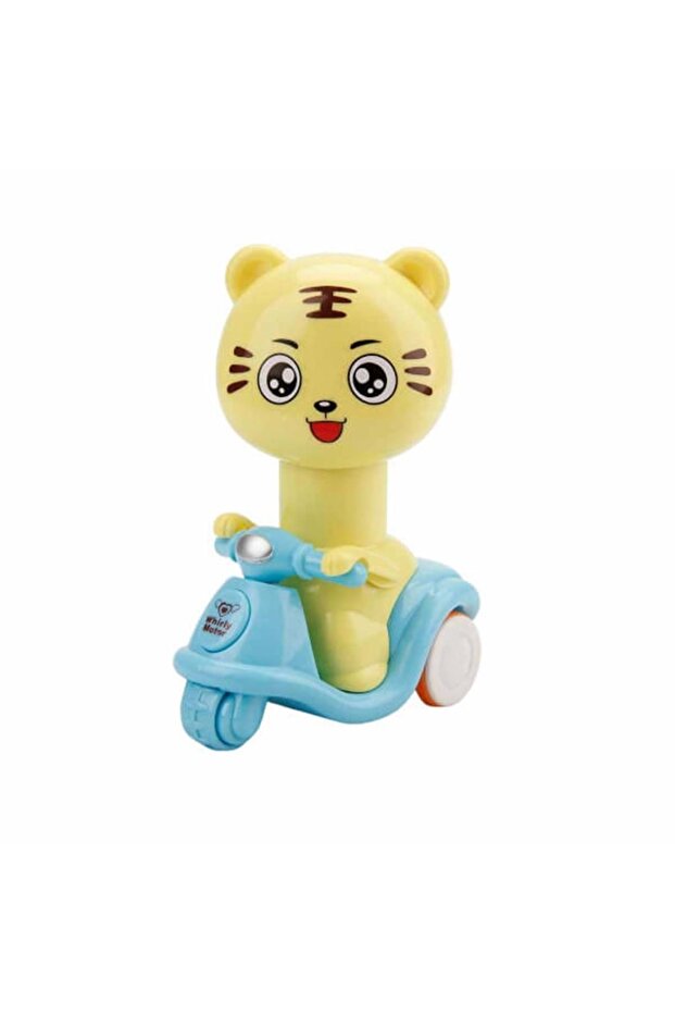 Cute Animal Head Push and Go Motorcycle Emojis