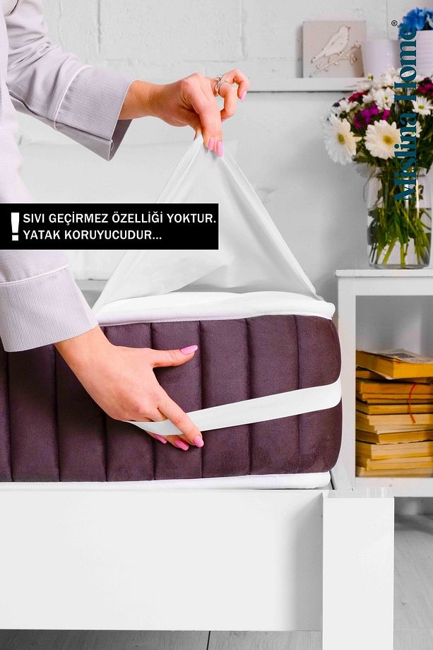 Mislina Kapitone Eko Tek Kişilik Yatak Koruyucu Ped 90x190 - 4