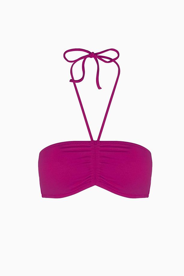 63541 Fuşya Straplez Bikini Üstü - 3