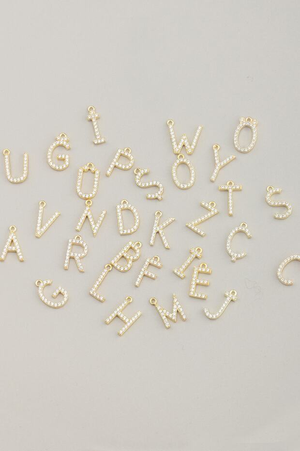 925 Ayar Gümüş B Harf Kolye - 3