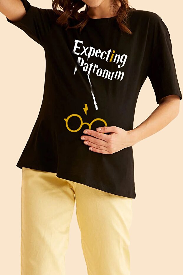 Oversize Haryy Potter Design T-Shirt for Pregnant Women