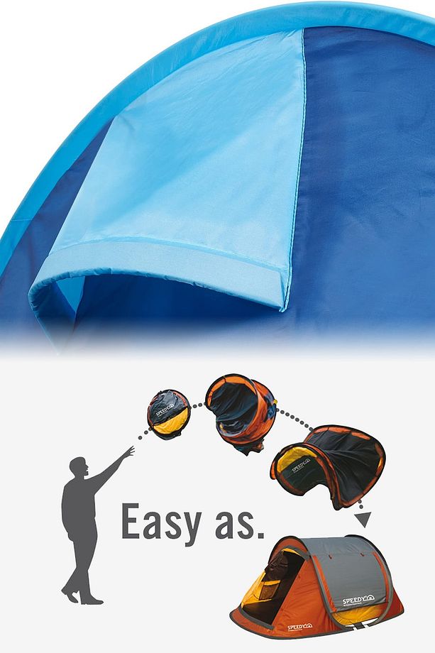 Otomatik Kamp Çadırı Popup Tente 100x200 2 Kişilik Çadır Kapı Sineklikli Pencereli Hb052 - 6