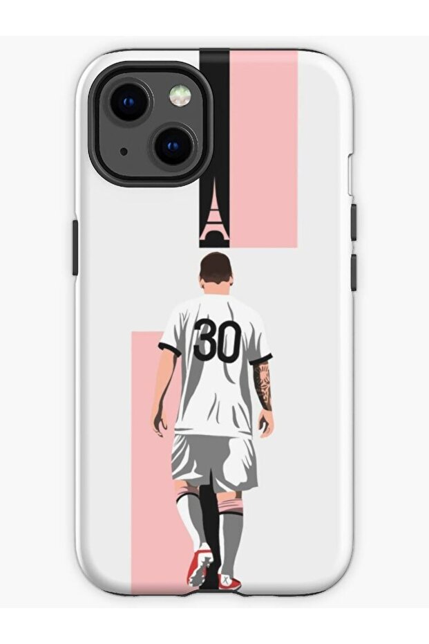 حافظة إطلاق بنمط ميسي الأرجنتيني المتوافقة مع هاتف آيفون 14، الجزء الداخلي مخملي - 1