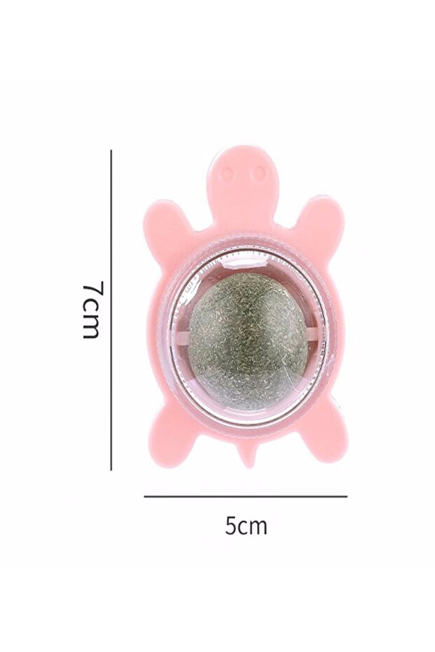 Natural Catnip Edible Catnip Herb Play Ball Turtle Toy Pink Color - 5