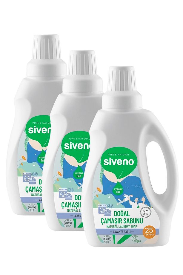 %100 Doğal Çamaşır Sabunu %100 Bitkisel Deterjan Yumuşatıcı Gerektirmez Konsantre 750 ml X 3 Adet - 3