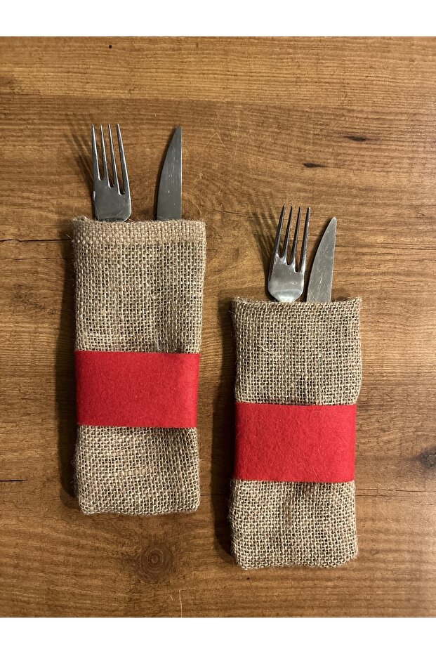 Wicker Red Set of 2 Red Presentation Case Cutlery Table Set