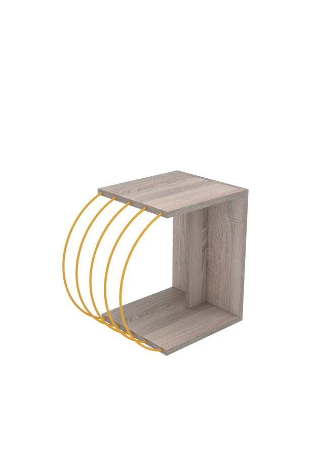 Case Yan Sehpa (Meşe-Sarı) - 2