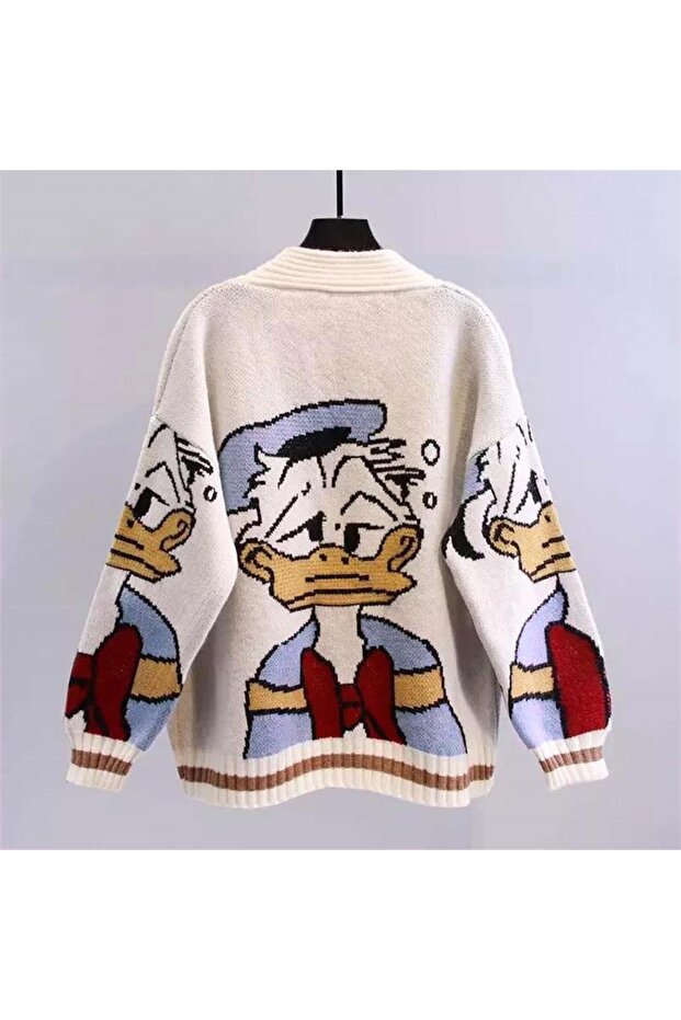 Donald Duck Oversize Triko Hırka - 2