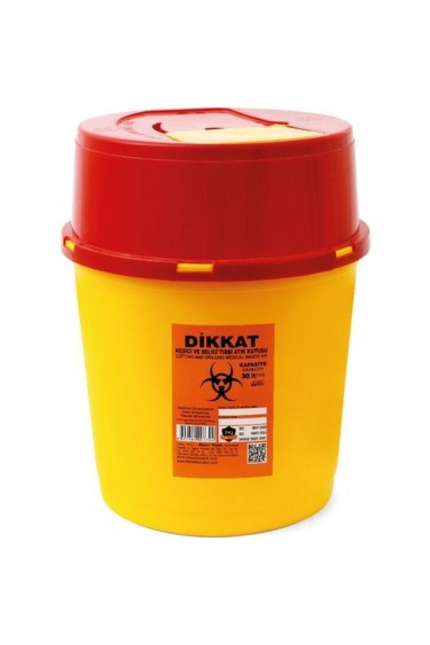 Tıbbi Atık Kutusu - Keskin Atık Kabı 30 Lt - 1