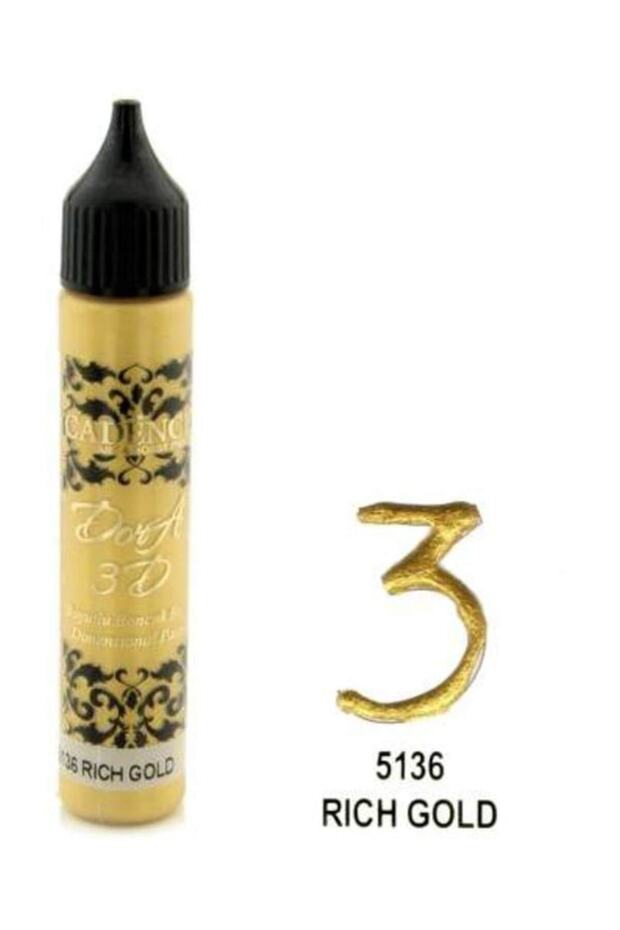 5136 Dora 3d Boyutlu Boncuk Boya 5136 Rıch Gold - 2