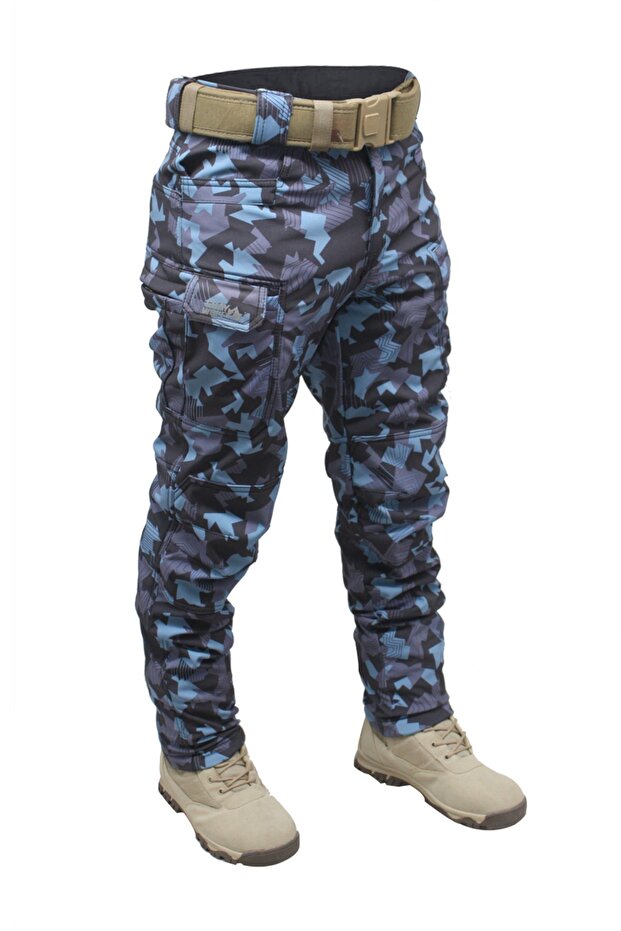 Kargo Pantolon Graywolf Softshell Mavi Kamuflaj - 1
