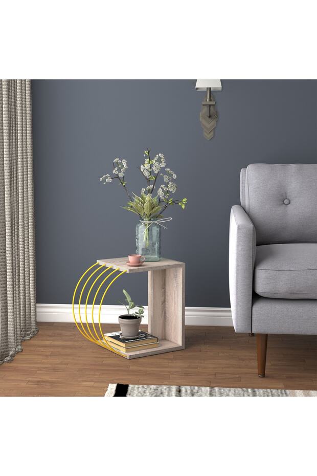 Case Yan Sehpa (Meşe-Sarı) - 1