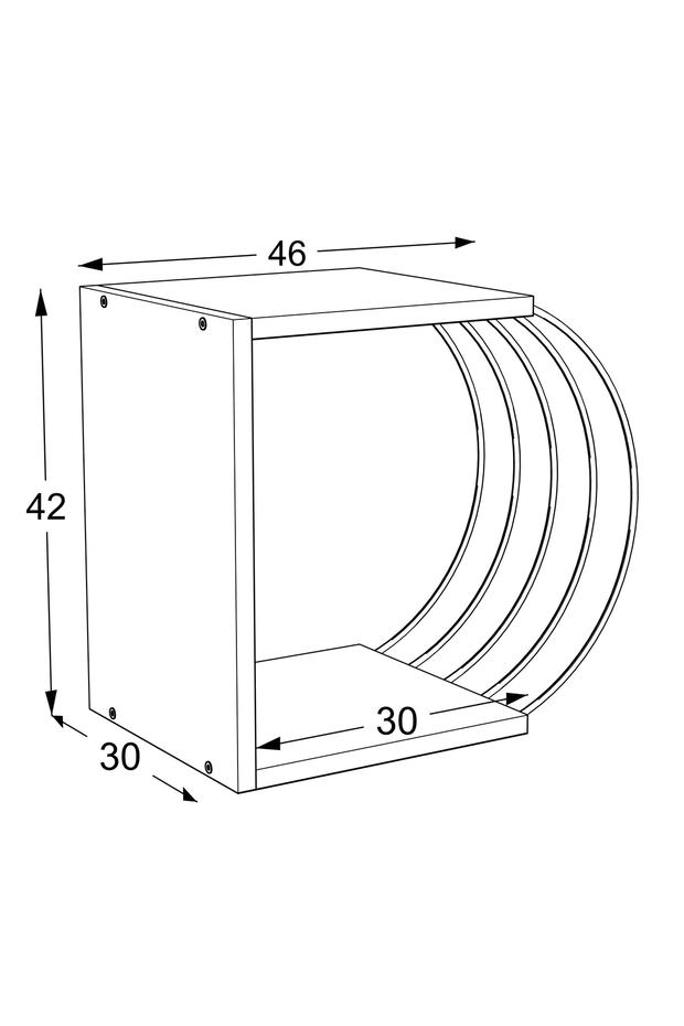 Case Yan Sehpa (Meşe-Sarı) - 5