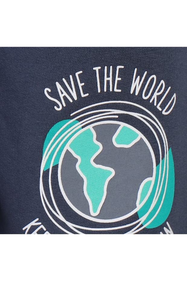 Çocuk Mavi Şort - 4