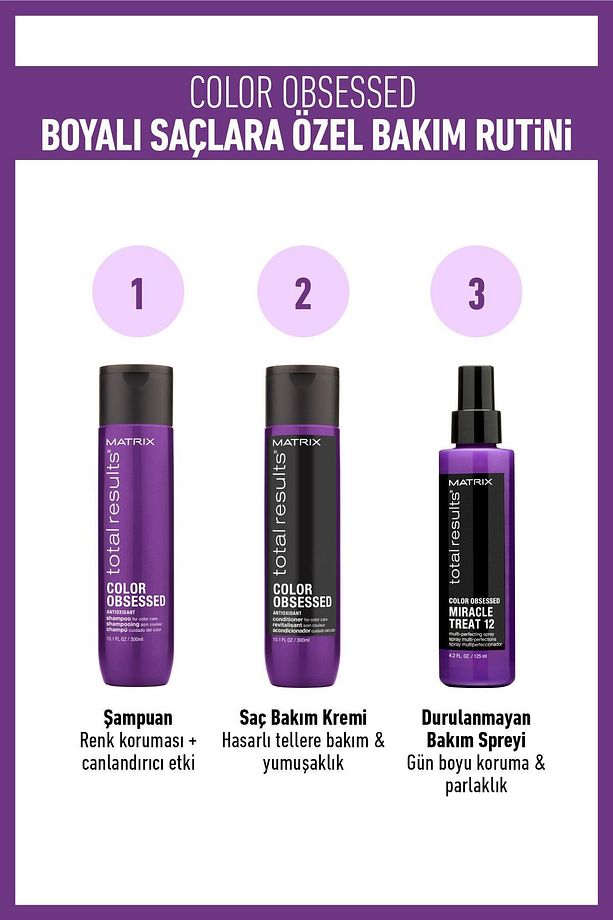 Matrıx Total Result Boyalı Saçlar Için Renk Koruyucu Şampuan - Color Obsessed 300 ml - 4