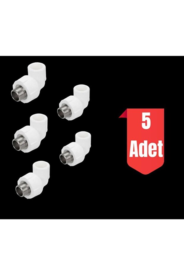 Pprc 20'lik Dış Dişli Dirsek 5 Adet - 1