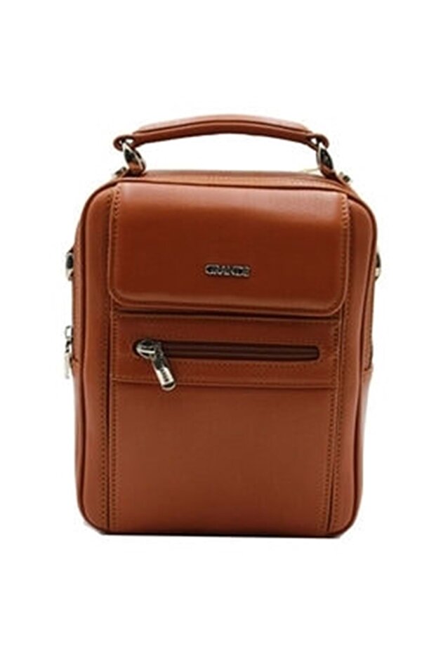 4588 100% Genuine Leather Men's Handbag Crossbody Bag Brown