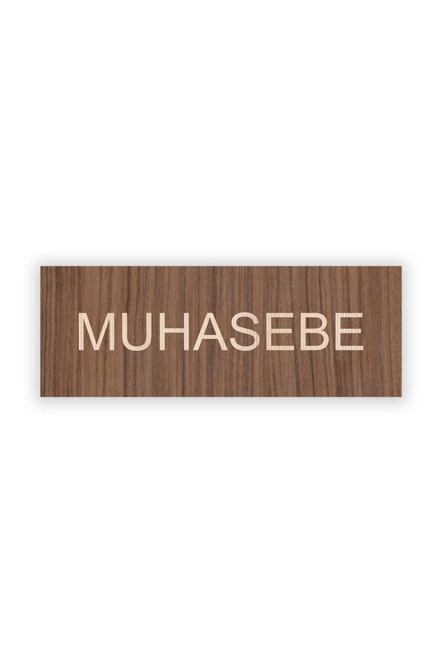 Brown Wooden Accounting Direction Sign 23X8 cm