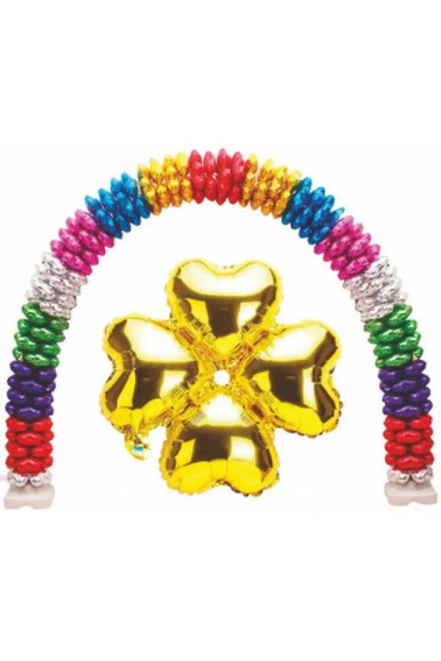 Gold Color Foil Balloon Heart Flower Model 13 Inch