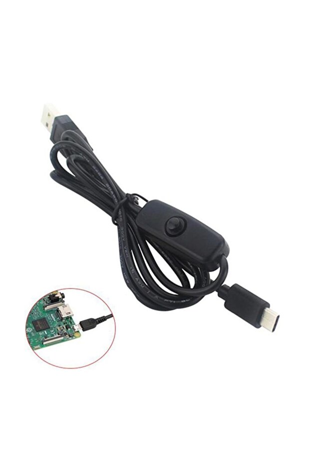 Raspberry Pi Için 4 Usb To Type-c 5v 3a On/off Güç Kablosu - 4