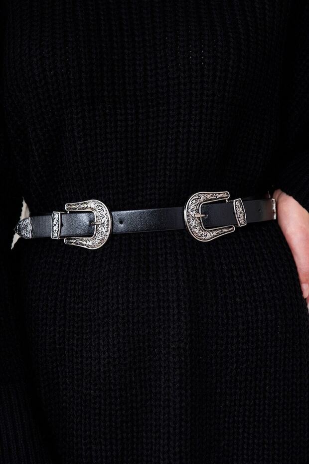 Çift Tokalı Kemer - 1