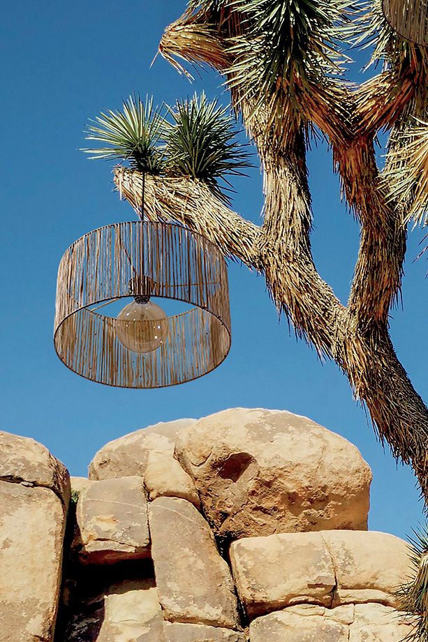 Opal Avize: Bambu Sarkıt Avize Rattan Sarkıt 40cm - 1