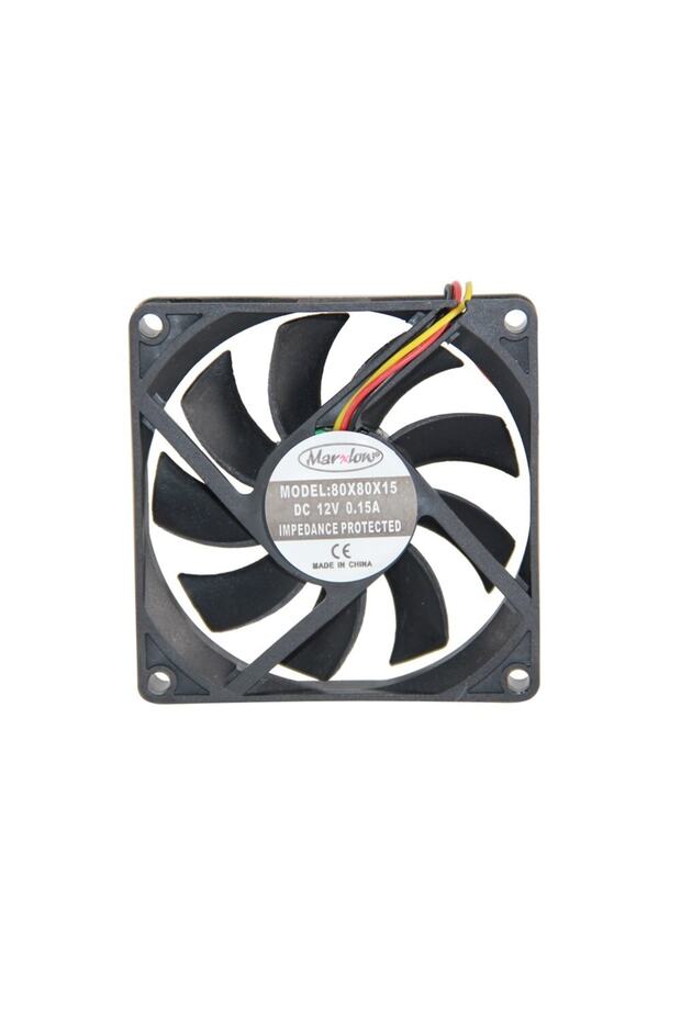 80x80x15mm 12V DC 3 Pin مروحة بلاستيكية