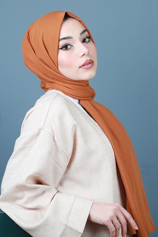 شال Cazz قطني بلون نحاسي - 3