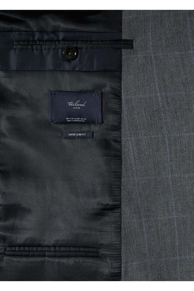 Süper Dar Kesimli Blazer Ceket - 8