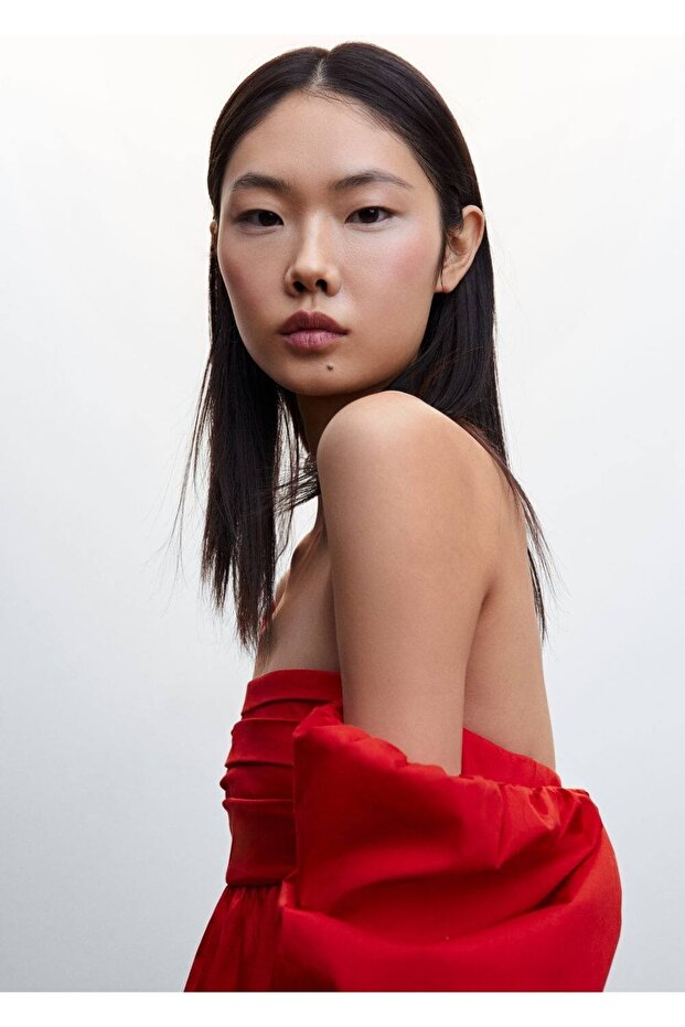 Kadın Kırmızı Elbise - 5