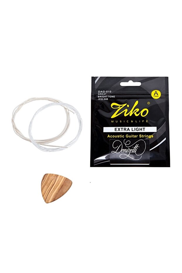 Donizetti Tiko Classic Guitar String Set with Wooden Plectrums Gift