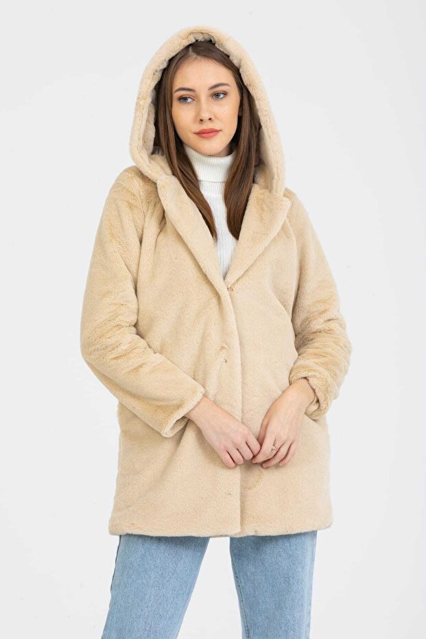 Rabbit Kürk Kapsonlu Ceket - 1