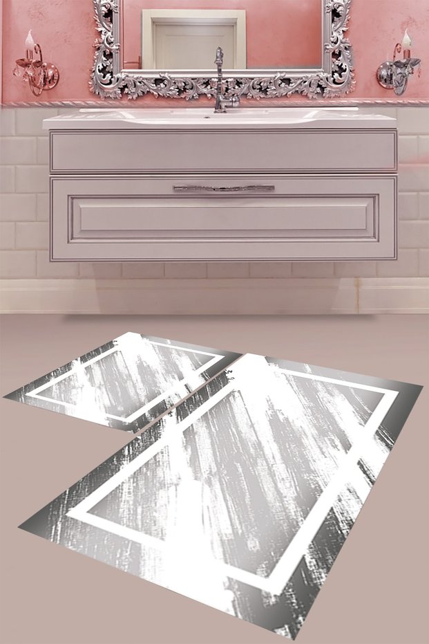 Digital Printing Washable Non-Slip Base Modern Bath Mat 60X90 and 60X40