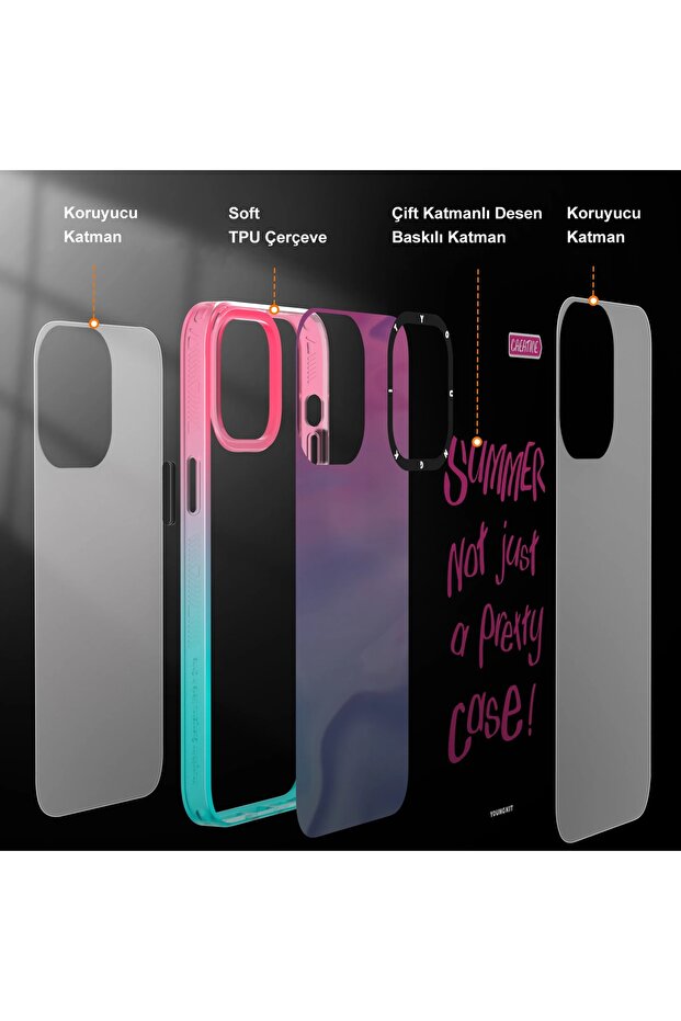 Iphone 13 Kılıf Summer Serisi Kapak - 3
