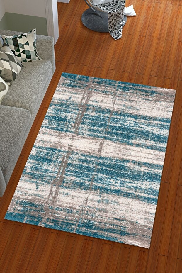 Silk Velvet Turquoise Color Ruby Pattern Elastic Carpet Cover