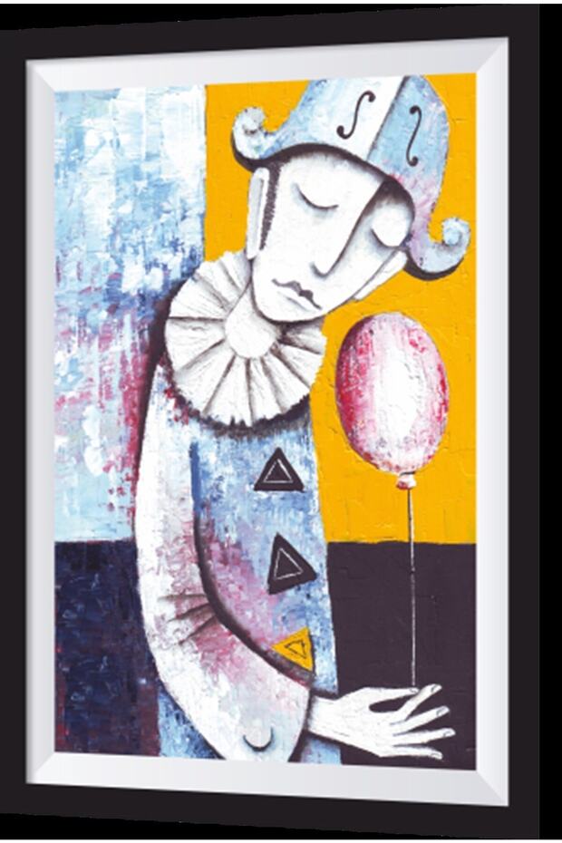 Sad Circus Artistic Frame Look Wooden Painting