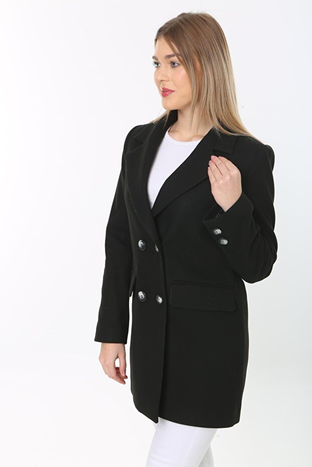 Kadın Siyah Kaban - 3