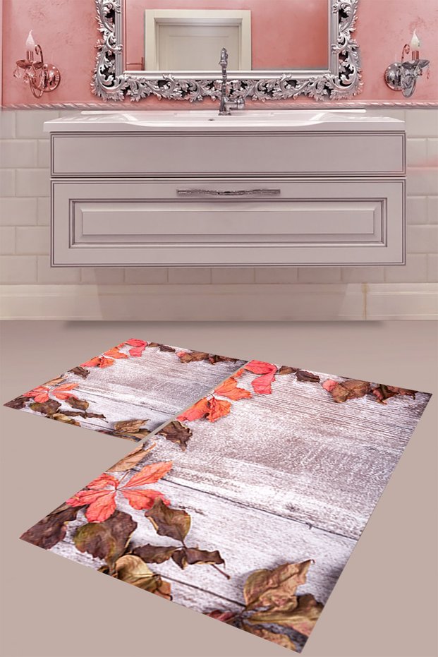 Digital Printing Washable Non-Slip Base Modern Bath Mat 60X90 and 60X40