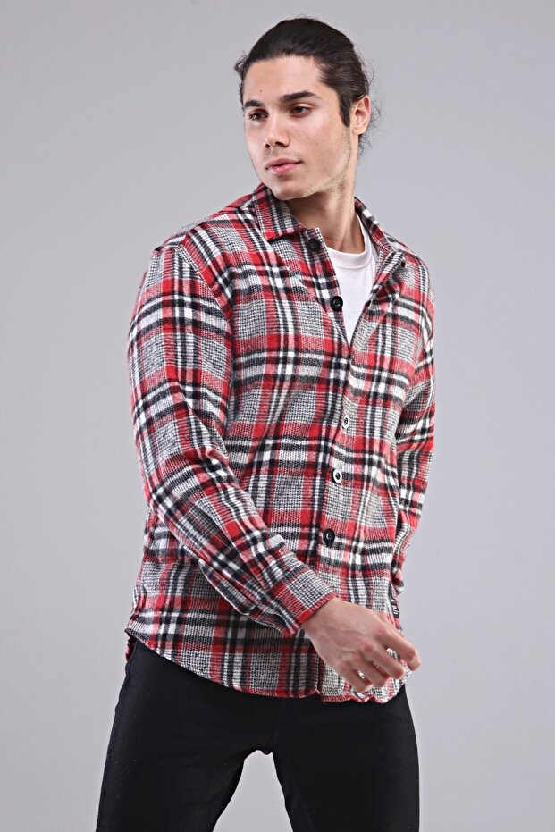 Erkek Oduncu Gömlek Oversize - 4