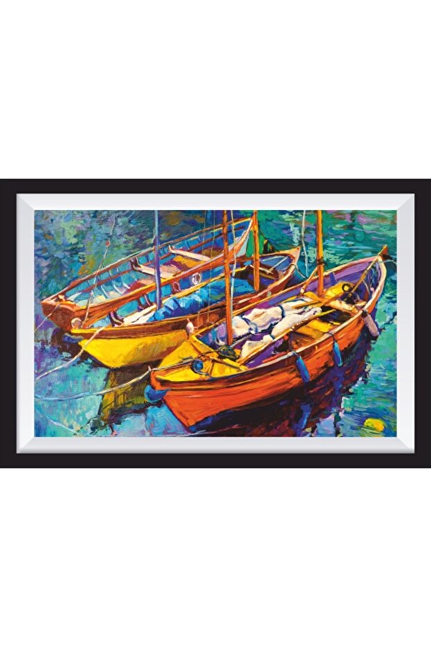 Fishing Tins Wooden Table with Artistic Frame Appearance