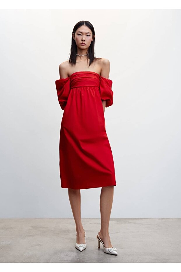 Kadın Kırmızı Elbise - 2