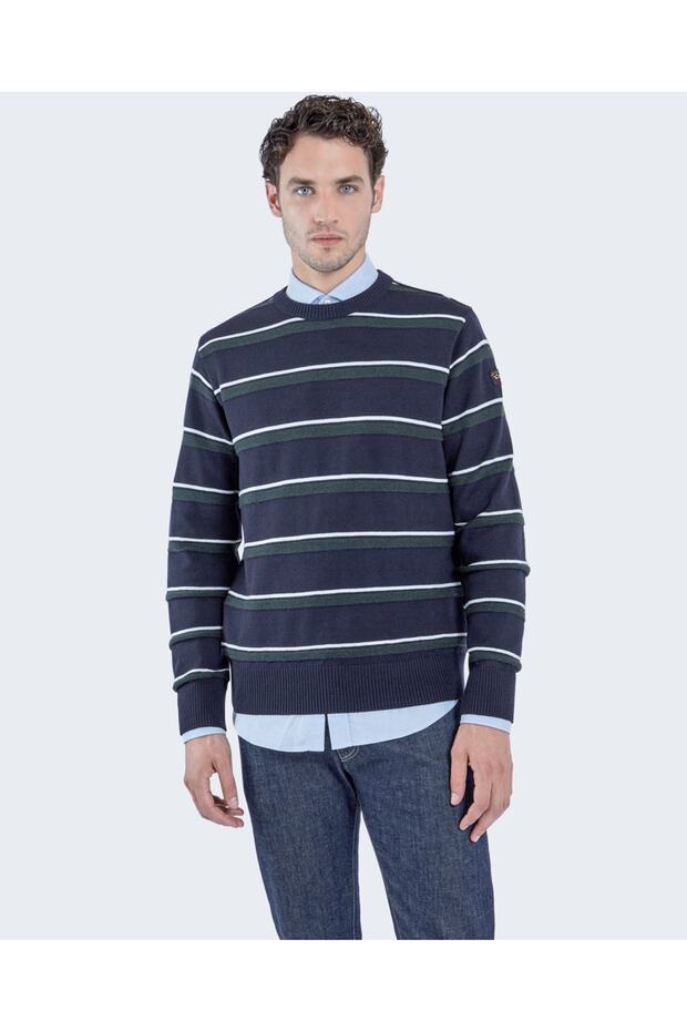 Men's Knitted Roundneck C.W.Wool Sweater