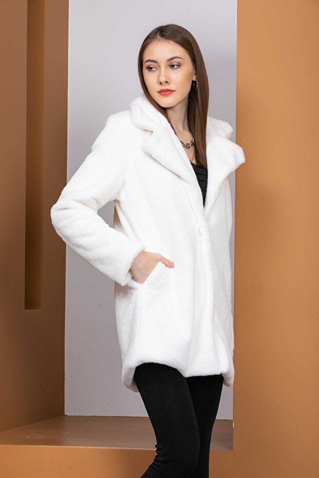 Rabbit Fur Collar Jacket - 3