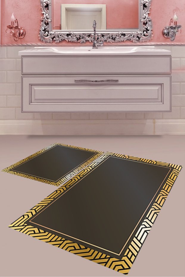 Digital Printing Washable Non-Slip Base Modern Bath Mat 60X90 and 60X40