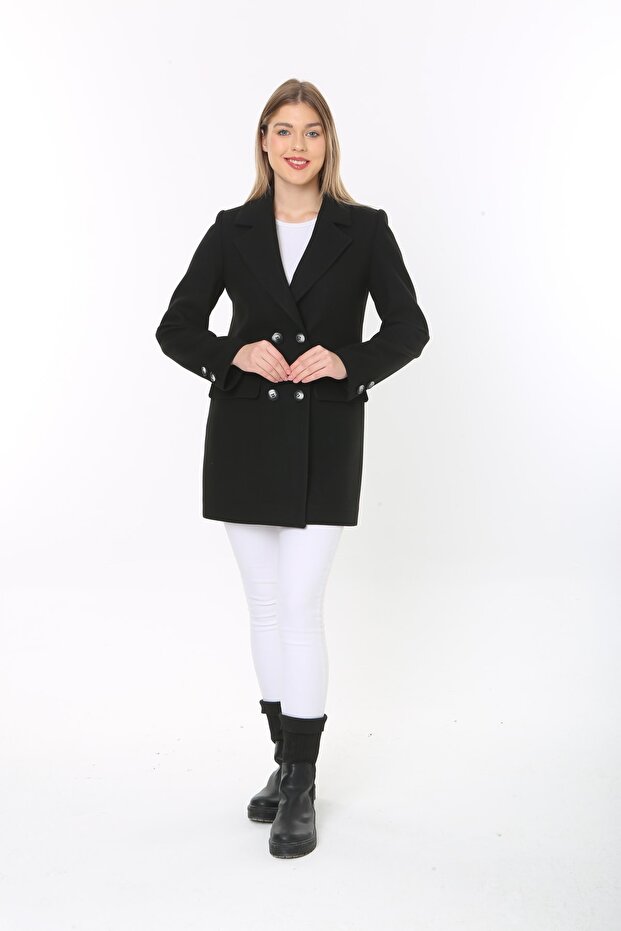 Kadın Siyah Kaban - 4