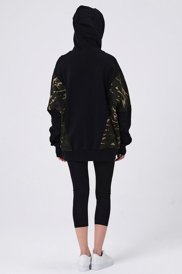 Kapüşonlu Oversize Sweatshırt - 5