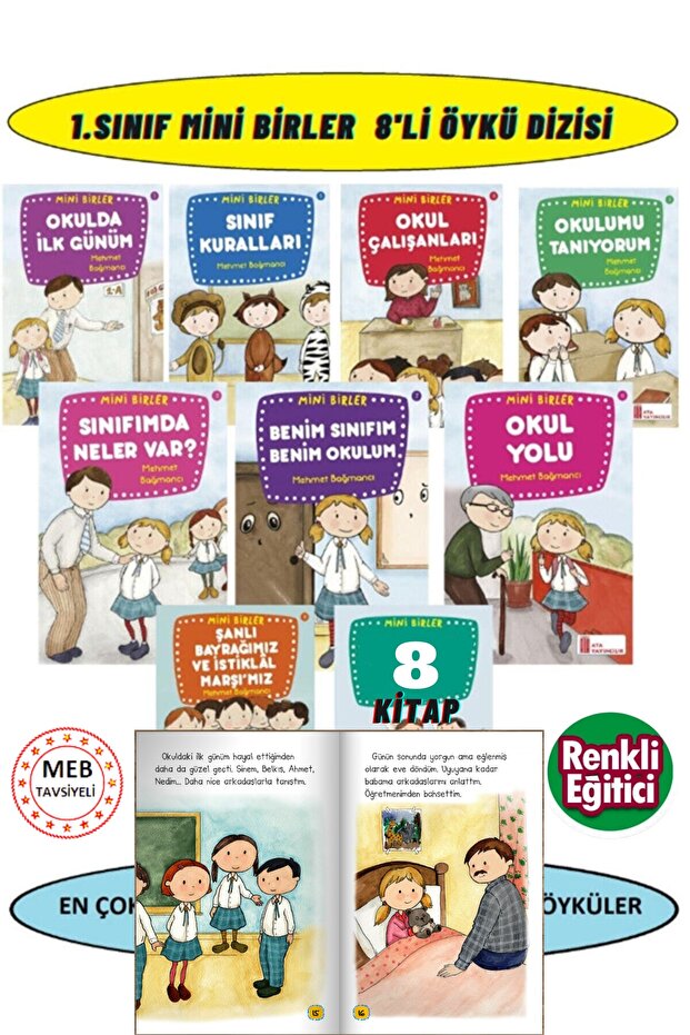 1.sınıflar Birler Öykü Dizisi (8 KİTAP)