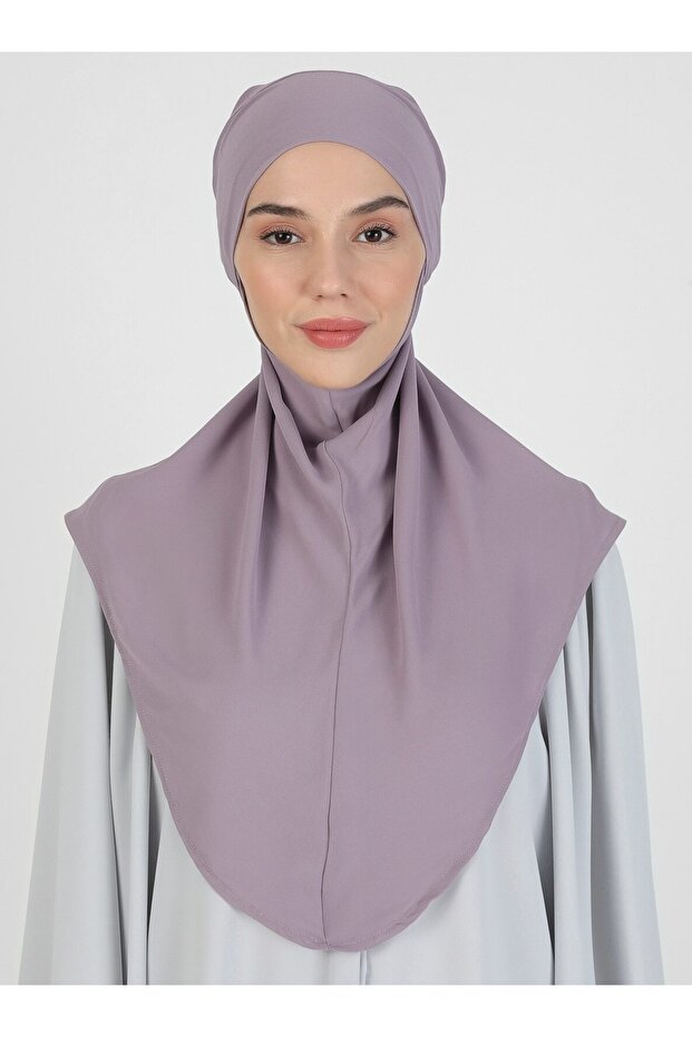 Crepe Tie-Down Belted Turban - St091 Smoke Rose (2909138)