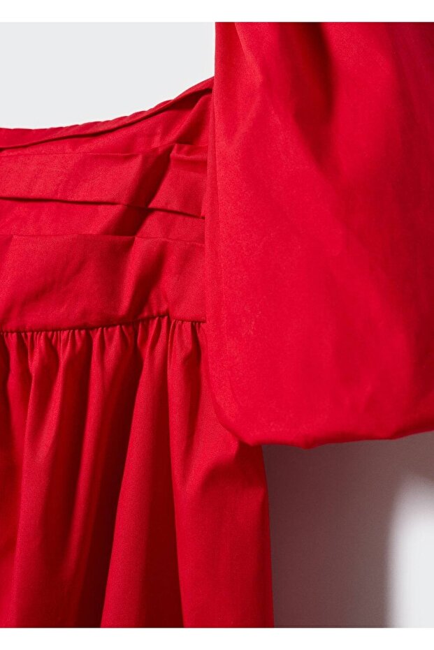 Kadın Kırmızı Elbise - 6